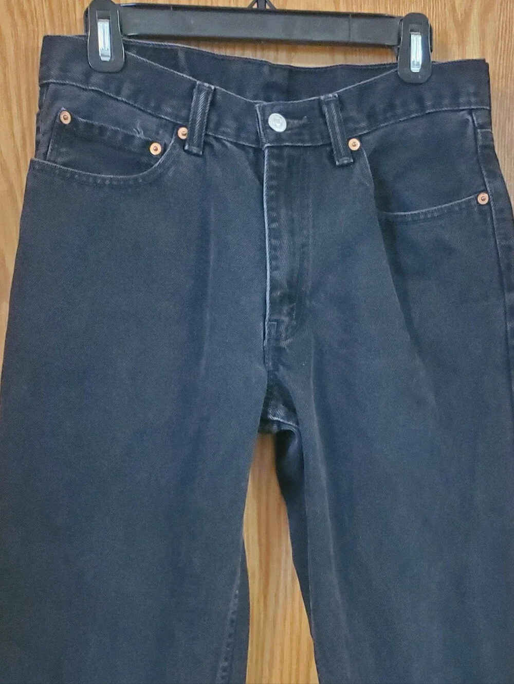 Mens Levi's 550 Black Jeans Size 32/32 100% Cotton